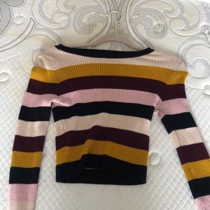 Striped long sleeve sweater